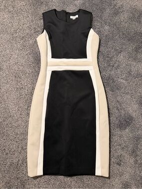 black and white dress calvin klein | Dresses | Calvin Klein With Stripe Casual Formal Dress Dresses Day Dresses Measurements Calvin klein twist front sleeveless